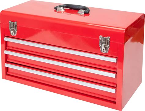 20 wide 3 drawer metal tool box red black|big red torin tool box.